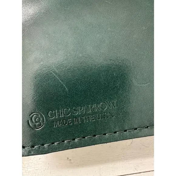 Chic Sparrow Austen Cascade Folio Leather Cover Keep Going Growing Forest Green - Picture 7 of 12